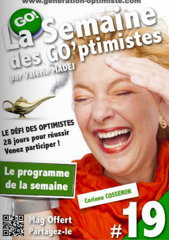 Corinne Cosseron en couverture de La Semaine des Optimistes