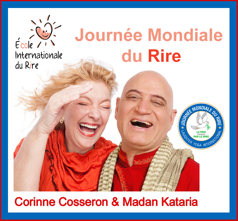 Dr Madan Kataria Corinne Cosseron World Laughter Day France Laughter Yoga