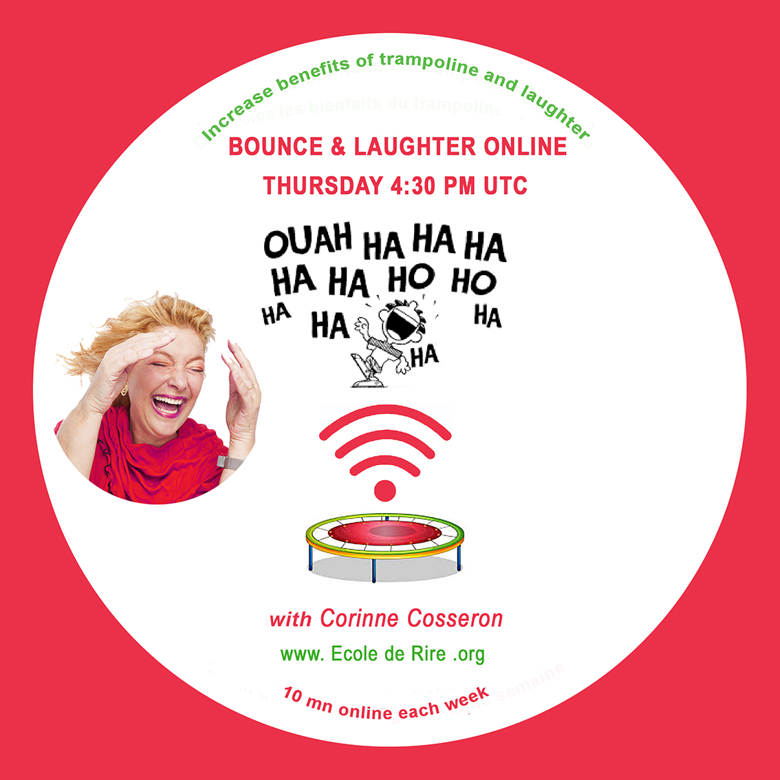 Bounce and Laughter with Corinne Cosseron on line